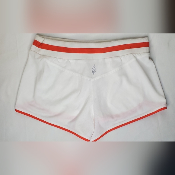 Free People Pants - Free People - Size S/P- FP Movement - In White And Orange Trim Workout Short